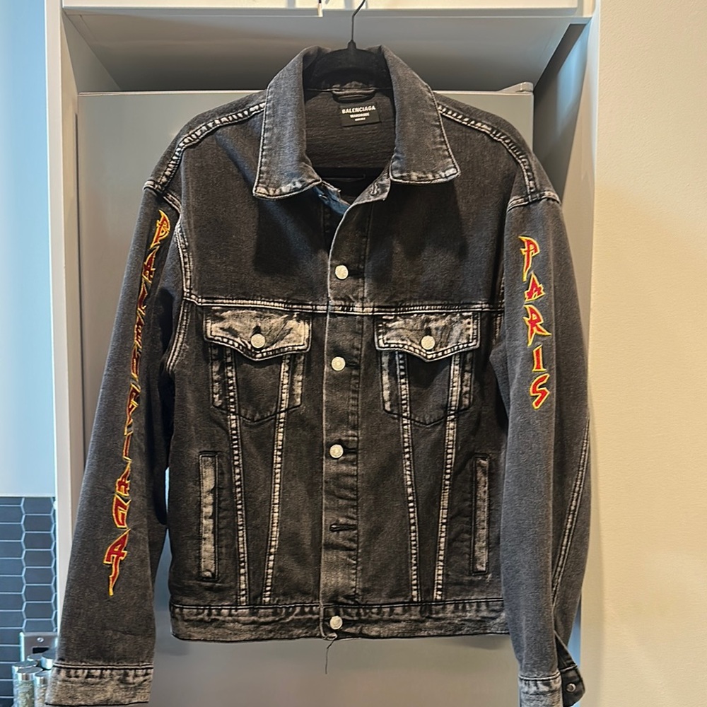 Balenciaga Black Lightweight Jacket with Artistic Sleeve Details